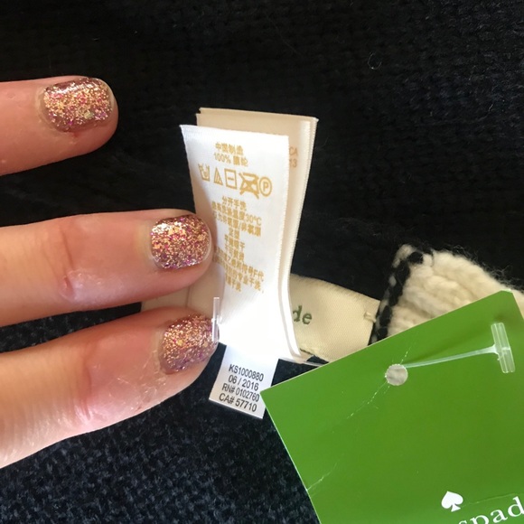 NWT Kate Spade Colorblock Bow Muffler Scarf - Picture 13 of 13